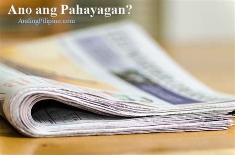 AralingPilipino.com: Araling Pilipino Ano ang Pahayagan.